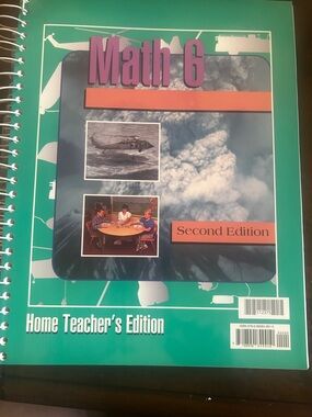 Math 6 Second Edition Spiral Workbook in Teal and Purple